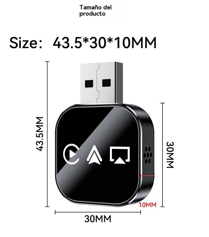 Dimensiones del adaptador: 43,5 x 30 x 10 mm
